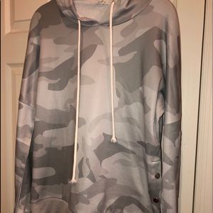 Grey camo sweatshirt new without tags